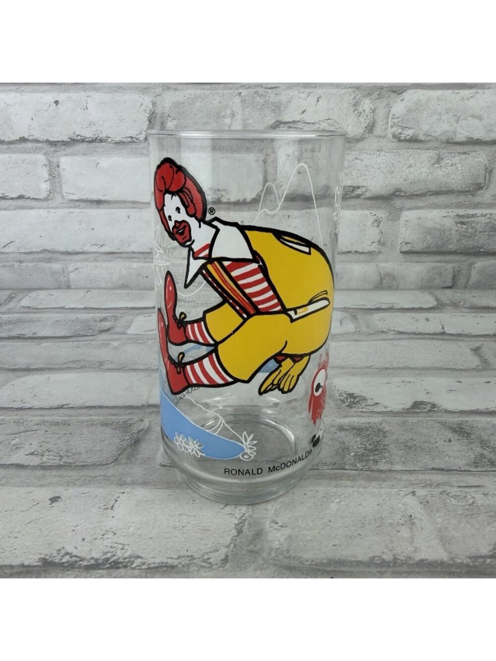 McDonald’s Ronald McDonald Glass Cup 1977 McDonaldland Action Series